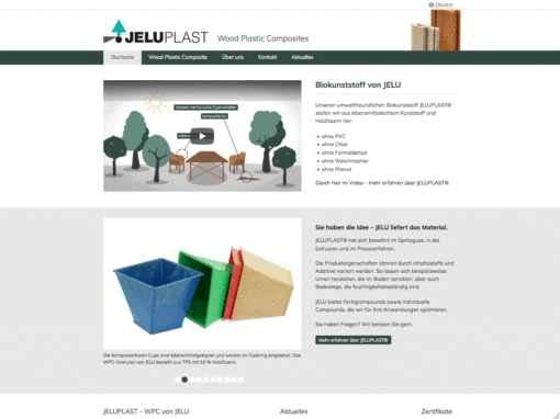 JELUPLAST product page: blog posts and translation